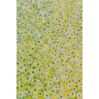 Canvas Picture Flower Boat Green Yellow 80x100cm - DEKOR
