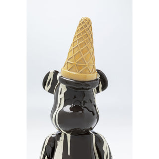 Deco Figurine Gelato Bear Black 40cm - DEKOR