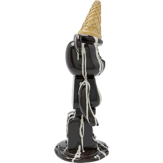 Deco Figurine Gelato Bear Black 40cm - DEKOR