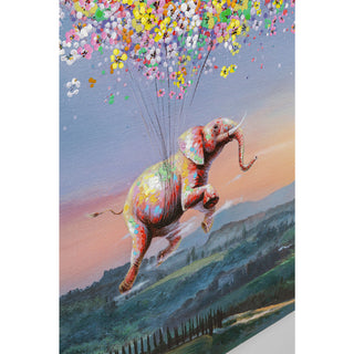 Canvas Picture Flying Elephant At Night 120x160cm - DEKOR
