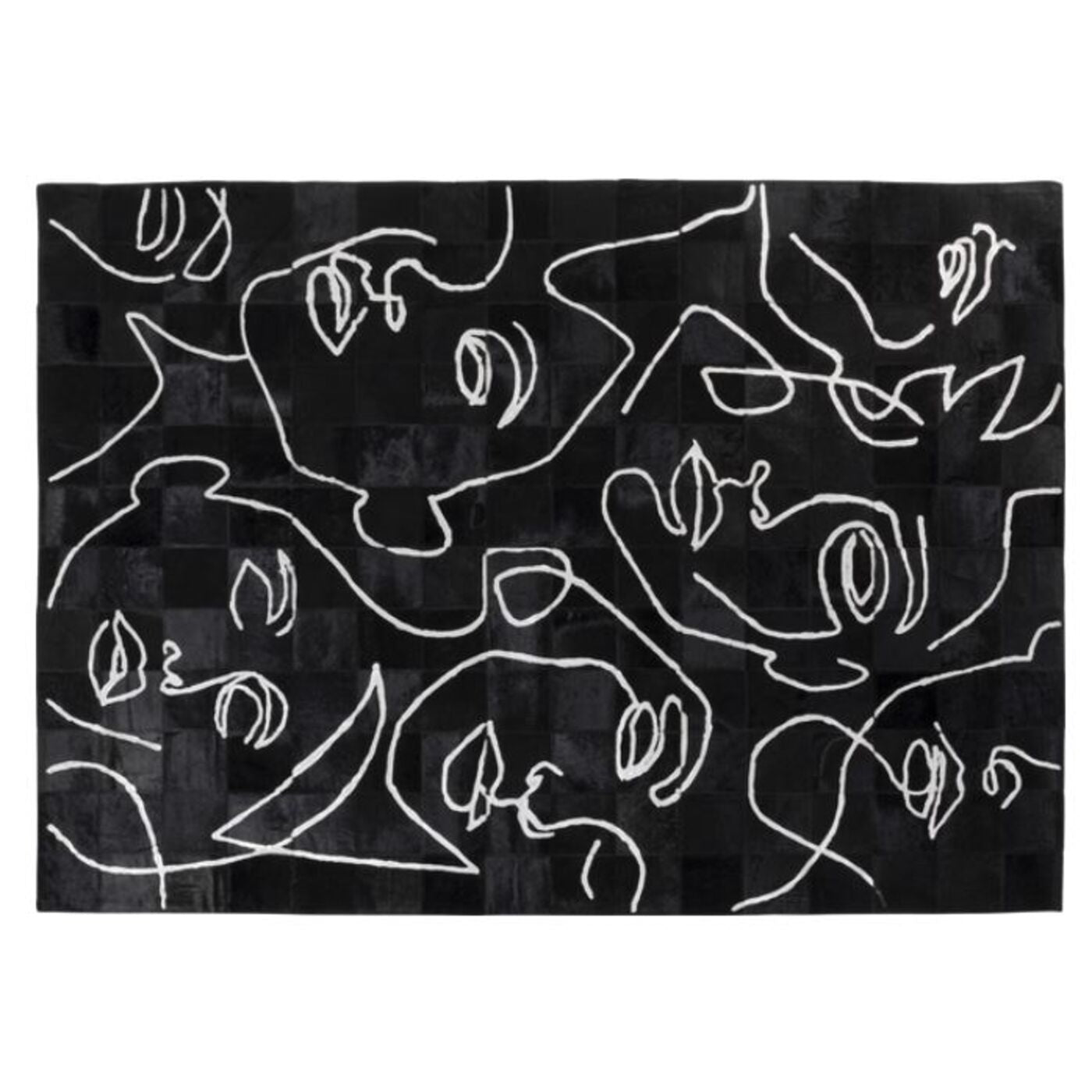 Line Art Rug | Abstract Faces | JULIA VENCE STORE – DEKOR