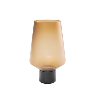 Vase Noble Ring Amber Matt 26cm - DEKOR