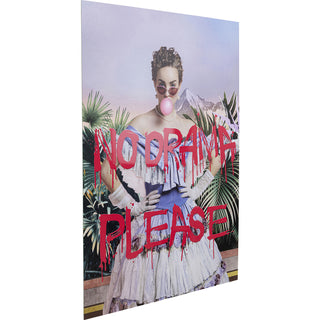 Glass Picture No Drama 90x120cm - DEKOR