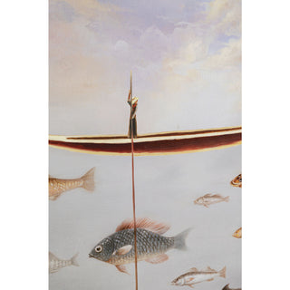 Framed Picture Cloud Fisherman Boat 60x120cm - DEKOR
