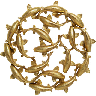 Wall Object School of Koi Gold √ò102cm - DEKOR