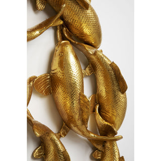 Wall Object School of Koi Gold √ò102cm - DEKOR