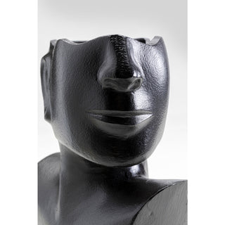 Vase Rostro Side Black 27cm - DEKOR
