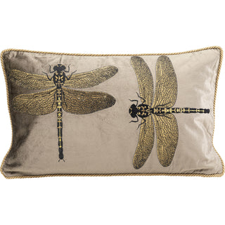Cushion Glitter Dragonfly Brown 50x30cm - DEKOR