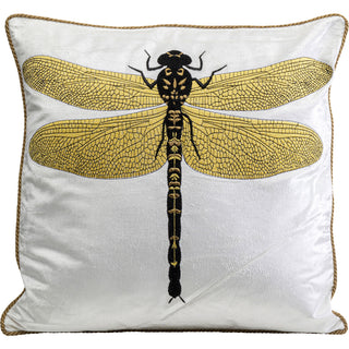 Cushion Glitter Dragonfly White 40x40cm - DEKOR