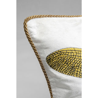 Cushion Glitter Dragonfly White 40x40cm - DEKOR