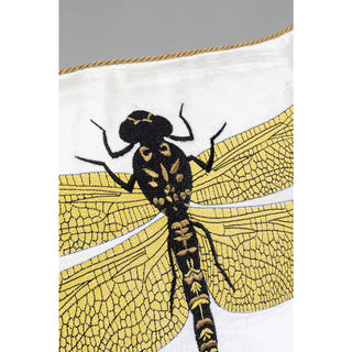 Cushion Glitter Dragonfly White 40x40cm - DEKOR