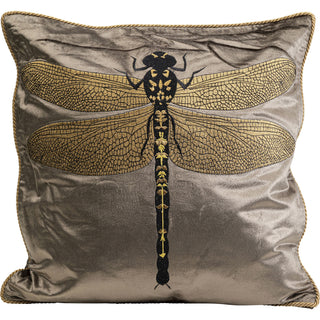 Cushion Glitter Dragenfly Brown 40x40cm - DEKOR