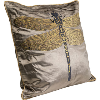 Cushion Glitter Dragenfly Brown 40x40cm - DEKOR