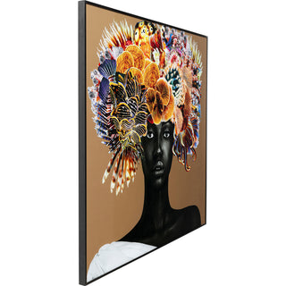 Framed Picture Flower Hair 120x120cm - DEKOR