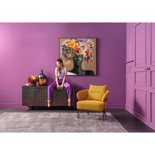 Framed Picture Flower Hair 120x120cm - DEKOR