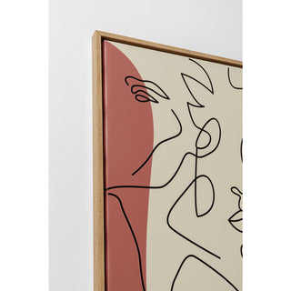 Framed Picture Faccia Arte Tri Colore 90x120cm - DEKOR