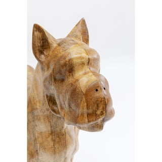 Wooden Bulldog Figurine