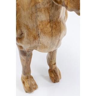Wooden Bulldog Figurine