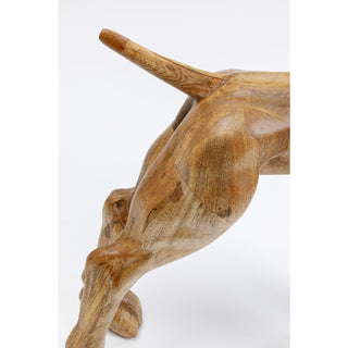 Wooden Bulldog Figurine