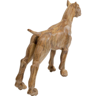Wooden Bulldog Figurine