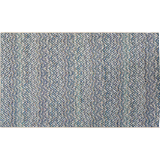 Zigzag Blue Rug