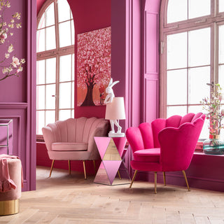 Armchair Water Lily Gold Pink - DEKOR
