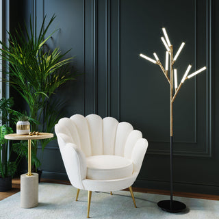 Armchair Water Lily Gold Beige - DEKOR