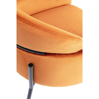 Chair With Armrest Alexia Velvet Orange - JULIA VENCE STORE