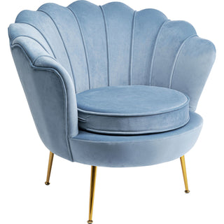 Armchair Water Lily Gold Aqua - DEKOR