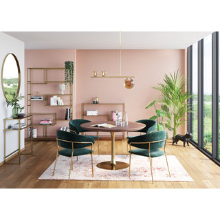 Table Invitation Set Walnut Brass √ò120cm - DEKOR