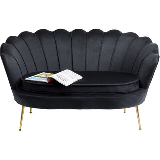Sofa Water Lily 2 Seater Gold Black - DEKOR