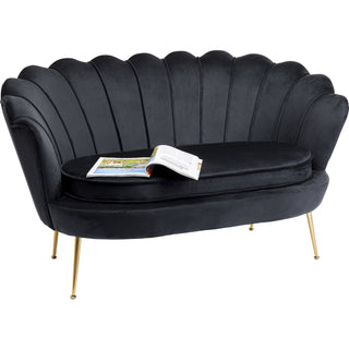 Sofa Water Lily 2 Seater Gold Black - DEKOR