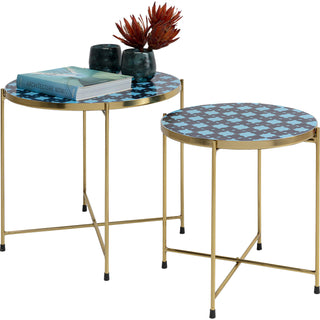 Side Table Priya Blue (2/Set) - DEKOR