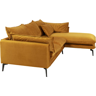 Corner Sofa Monza Right Velvet Curry 296cm - DEKOR