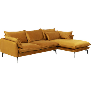Corner Sofa Monza Right Velvet Curry 296cm - DEKOR