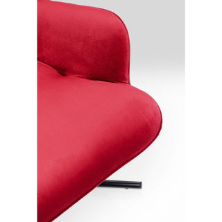 Swivel Armchair Oscar Velvet Red - DEKOR