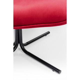 Swivel Armchair Oscar Velvet Red - DEKOR