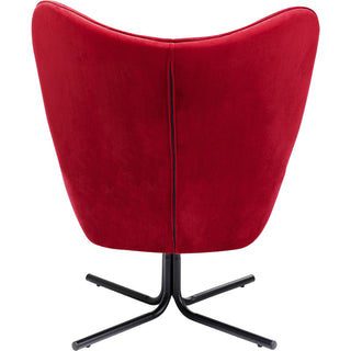 Swivel Armchair Oscar Velvet Red - DEKOR