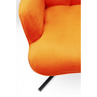 Swivel Armchair Oscar Velvet Orange - DEKOR