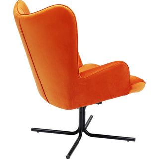 Swivel Armchair Oscar Velvet Orange - DEKOR