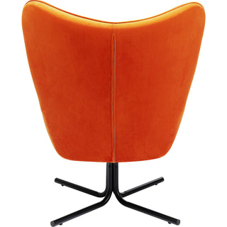 Swivel Armchair Oscar Velvet Orange - DEKOR