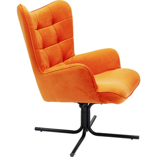 Swivel Armchair Oscar Velvet Orange - DEKOR