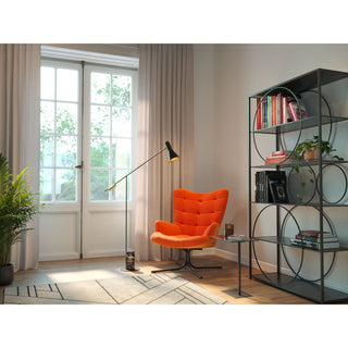 Swivel Armchair Oscar Velvet Orange - DEKOR