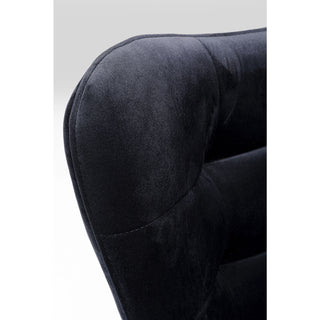 Swivel Armchair Oscar Velvet Black - DEKOR