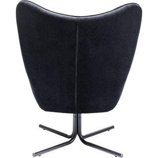 Swivel Armchair Oscar Velvet Black - DEKOR