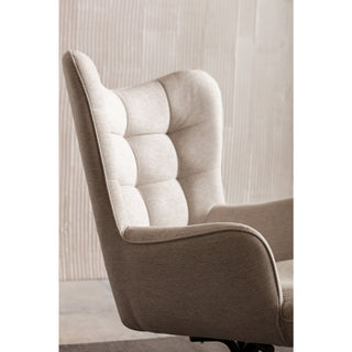 Swivel Armchair Oscar Cream - DEKOR
