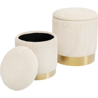 Stool Cherry Storage Cord Creme (2/Set) - DEKOR