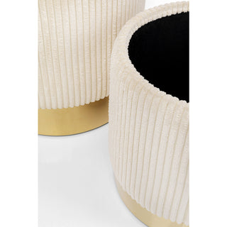 Stool Cherry Storage Cord Creme (2/Set) - DEKOR