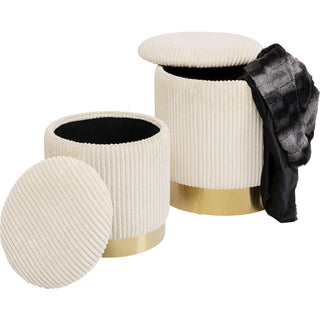 Stool Cherry Storage Cord Creme (2/Set) - DEKOR