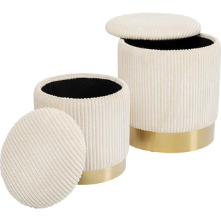 Stool Cherry Storage Cord Creme (2/Set) - DEKOR